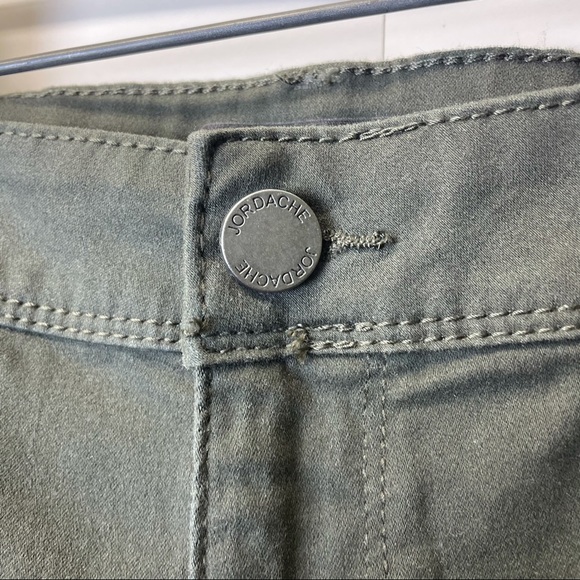 Jordache army green pants size 14 casual pants trousers skinny bottom - Picture 3 of 4